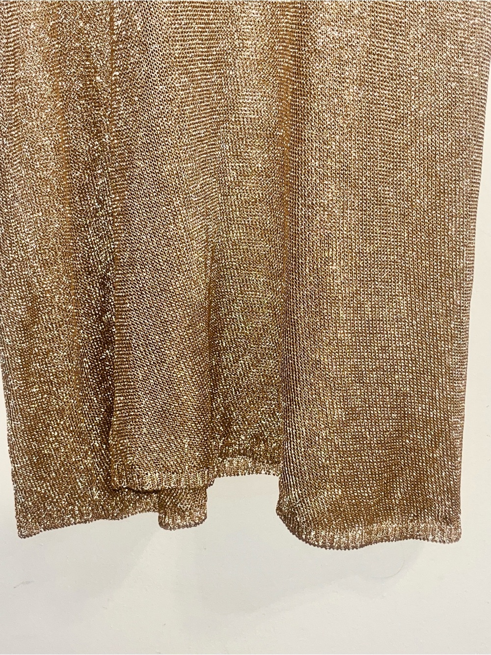 Zara Gold Metallic Scoop Neck Maxi Dress NWT (Tags torn) - Picture 6 of 7